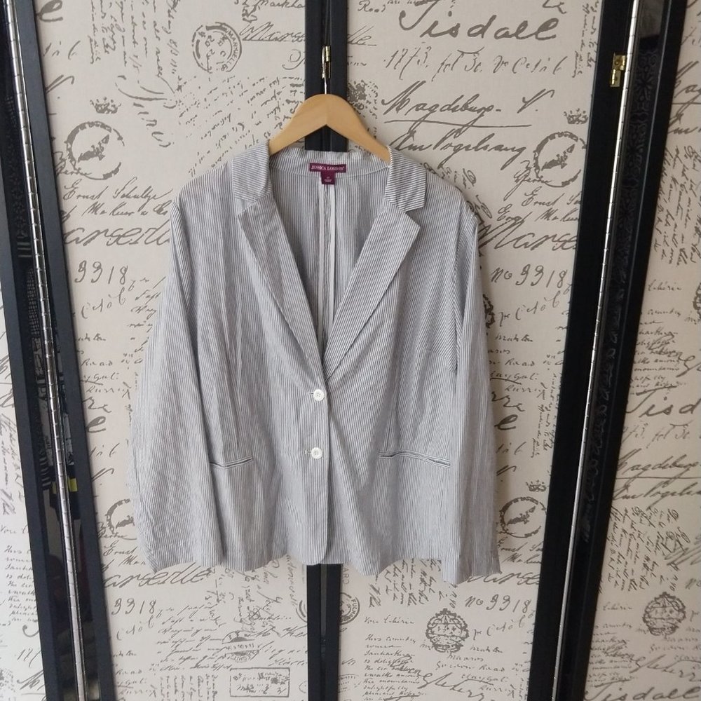 Jessica London Seersucker Blazer size 22
